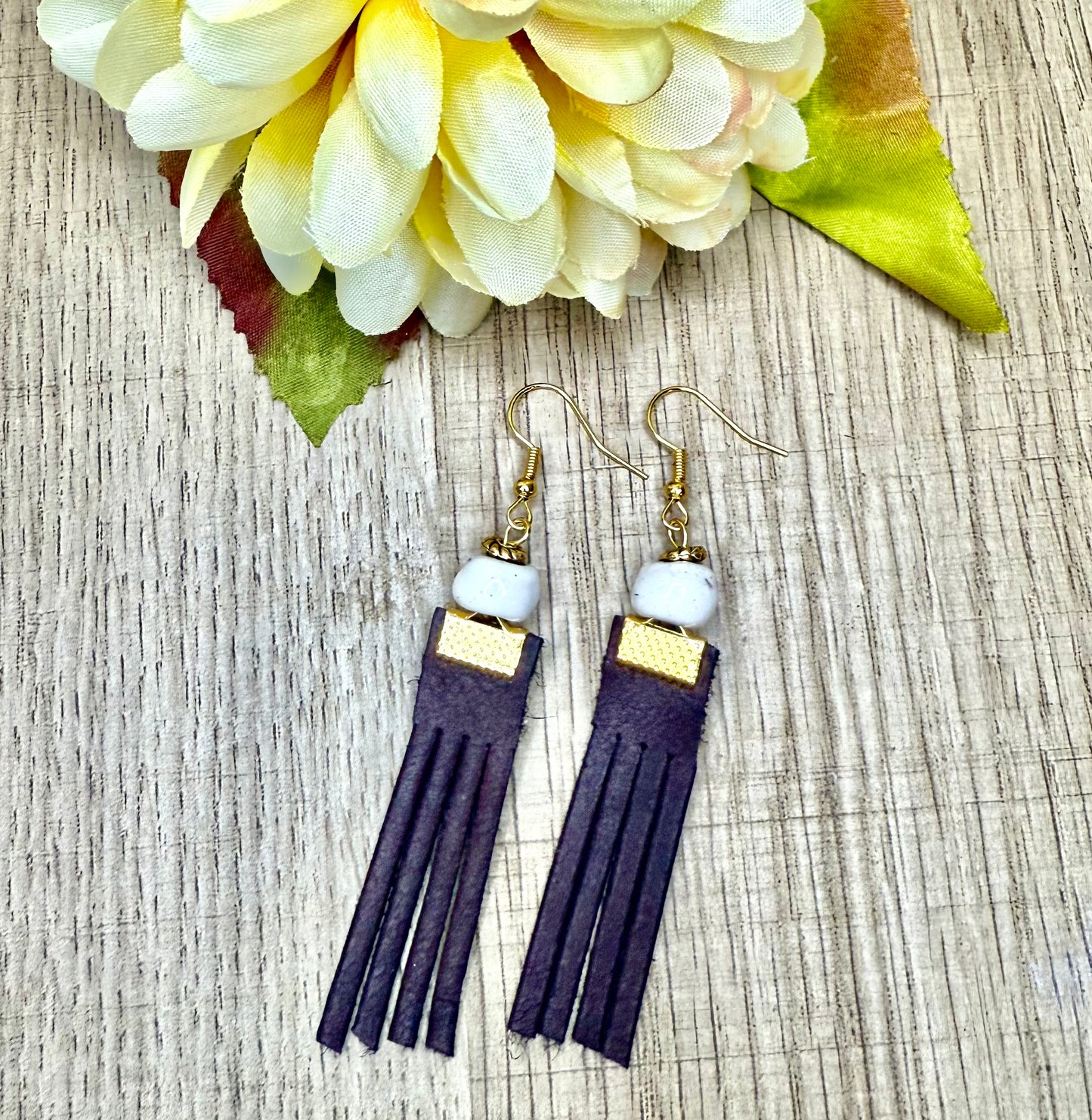 Leather Fringe Earring