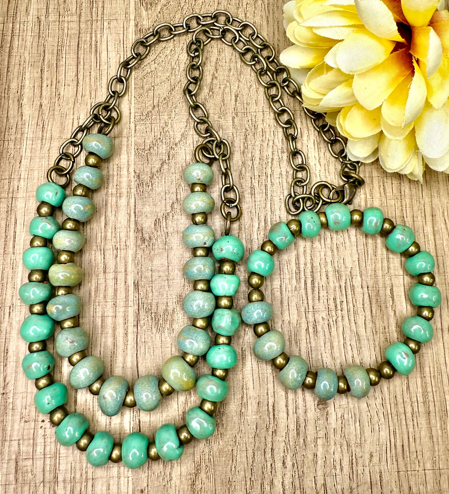 Ladie Haitian Clay Necklace Set