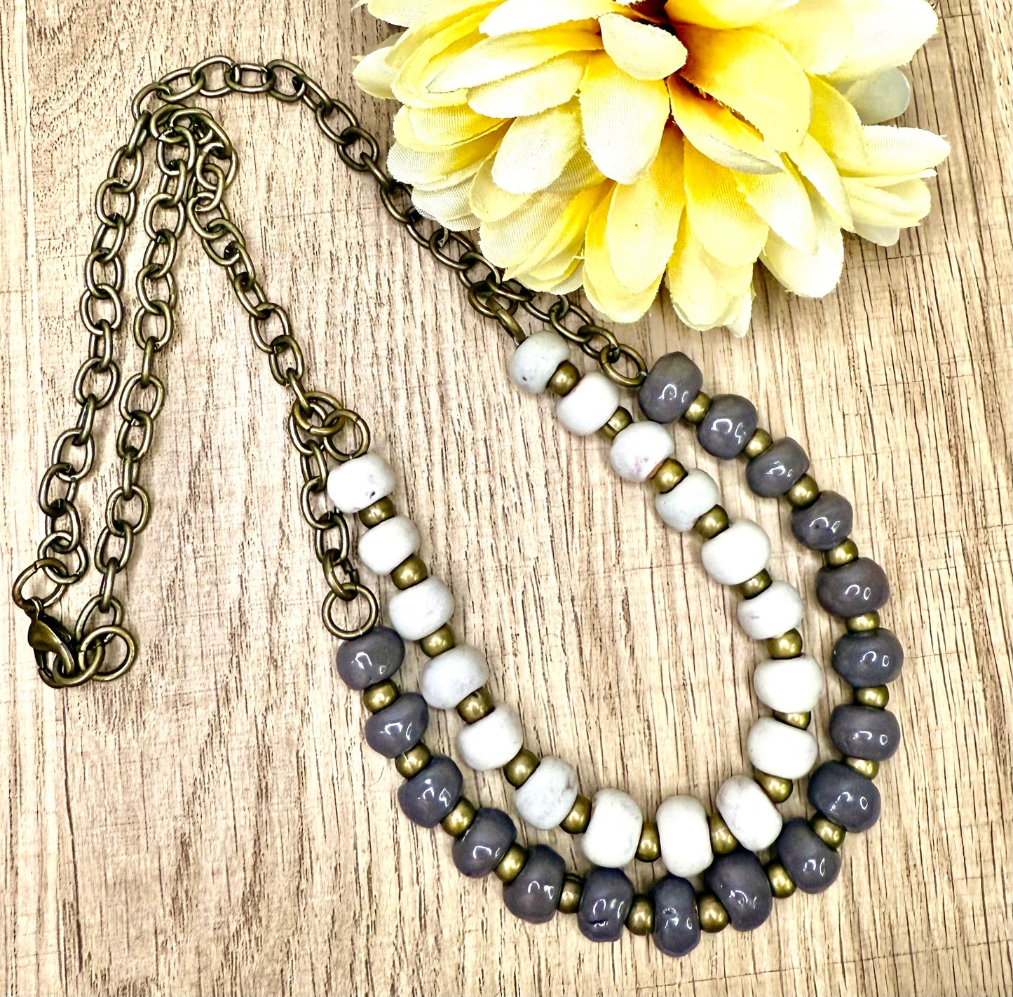 Ladie Haitian Clay Necklace Set