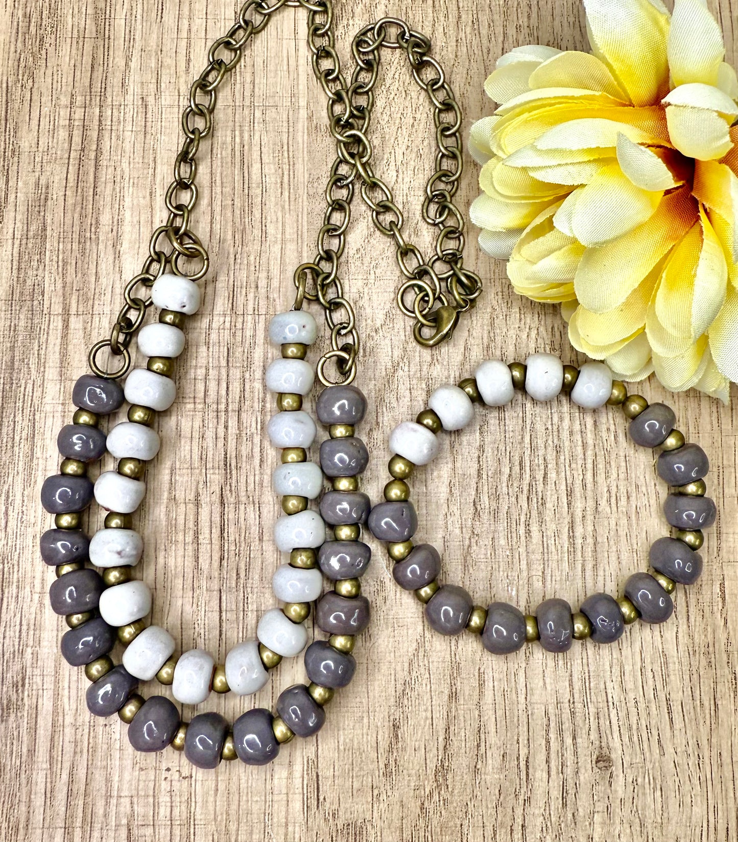 Ladie Haitian Clay Necklace Set