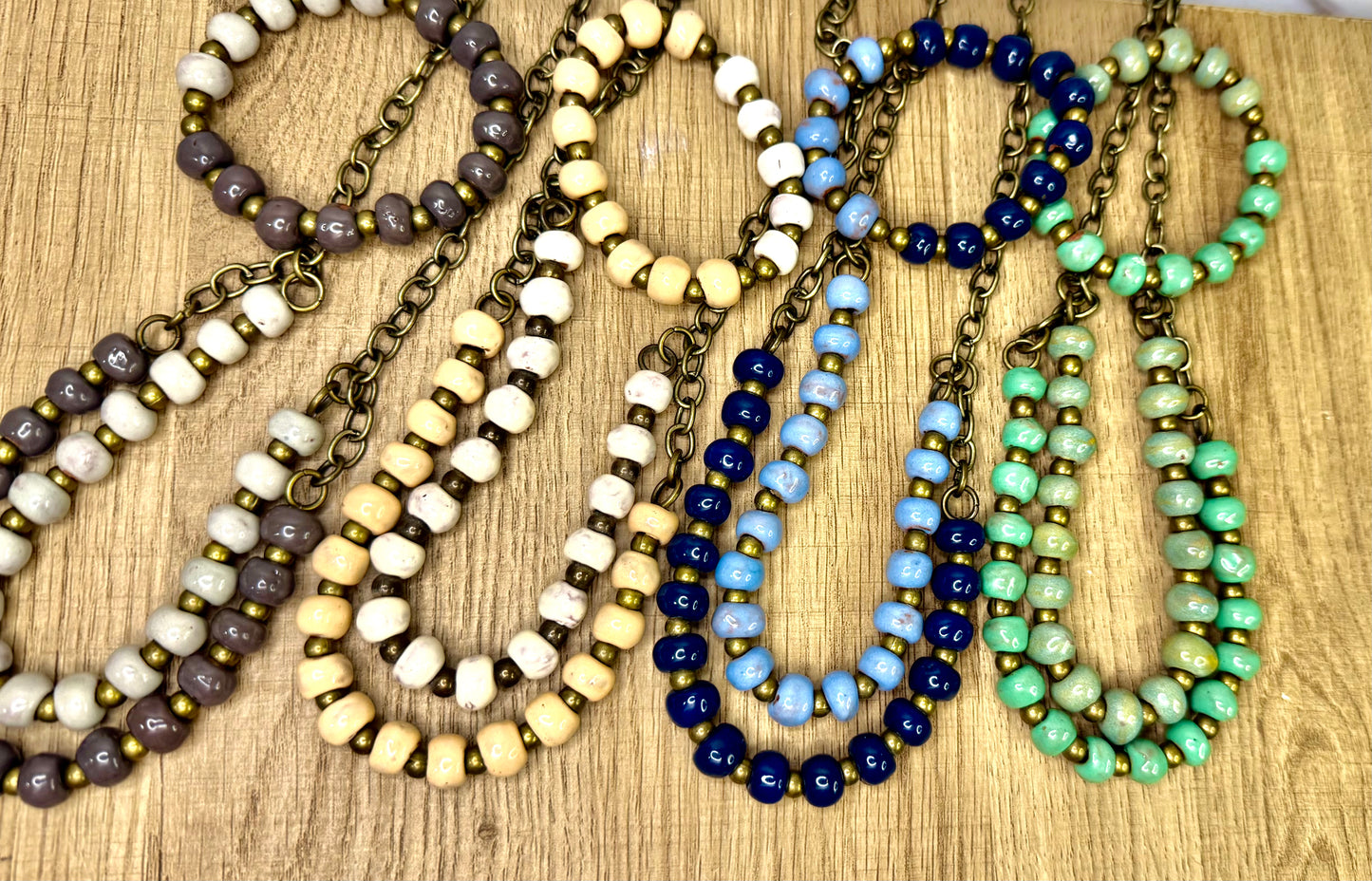 Ladie Haitian Clay Necklace Set