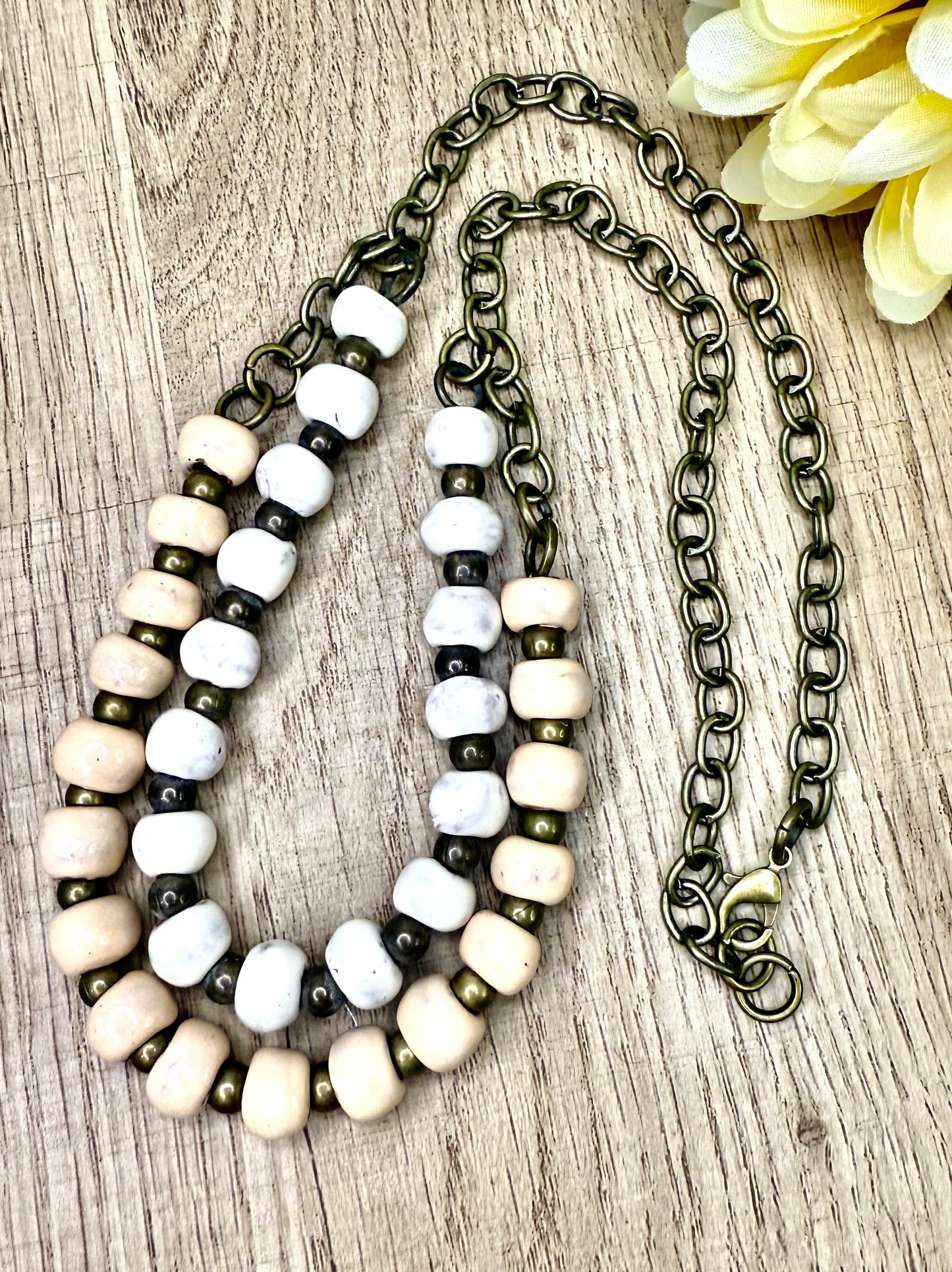Ladie Haitian Clay Necklace Set