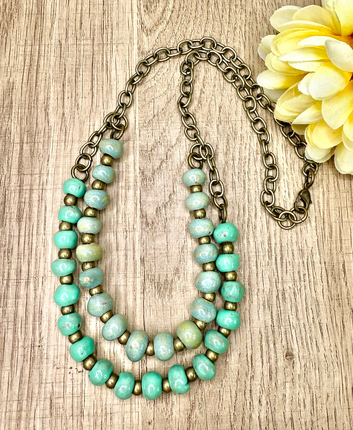 Ladie Haitian Clay Necklace Set