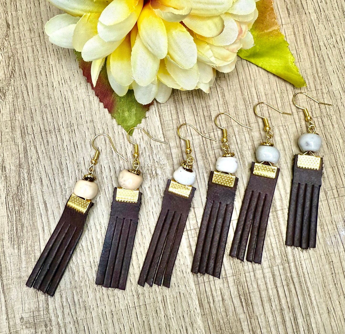 Leather Fringe Earring
