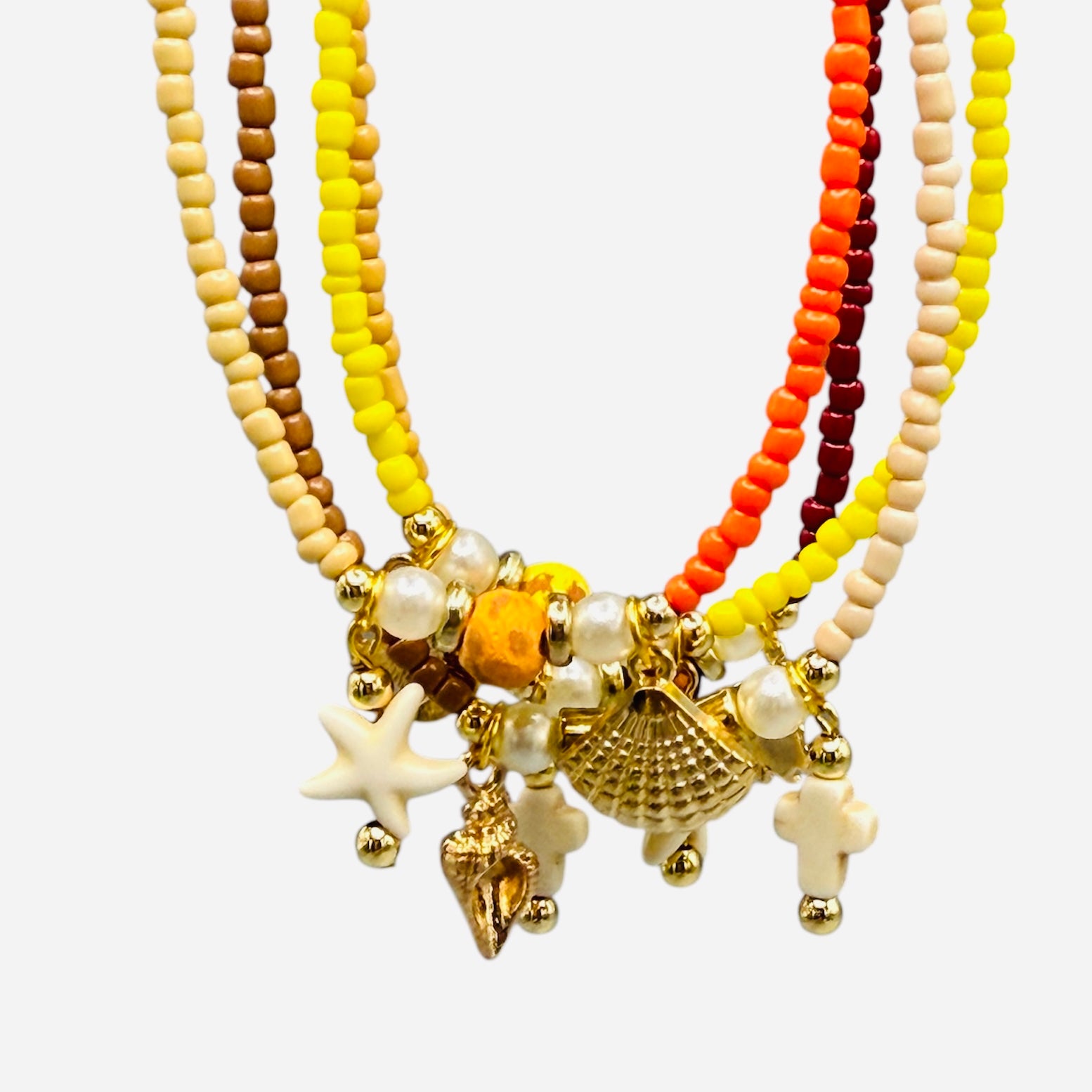 Island Glow Seed Bead Necklaces