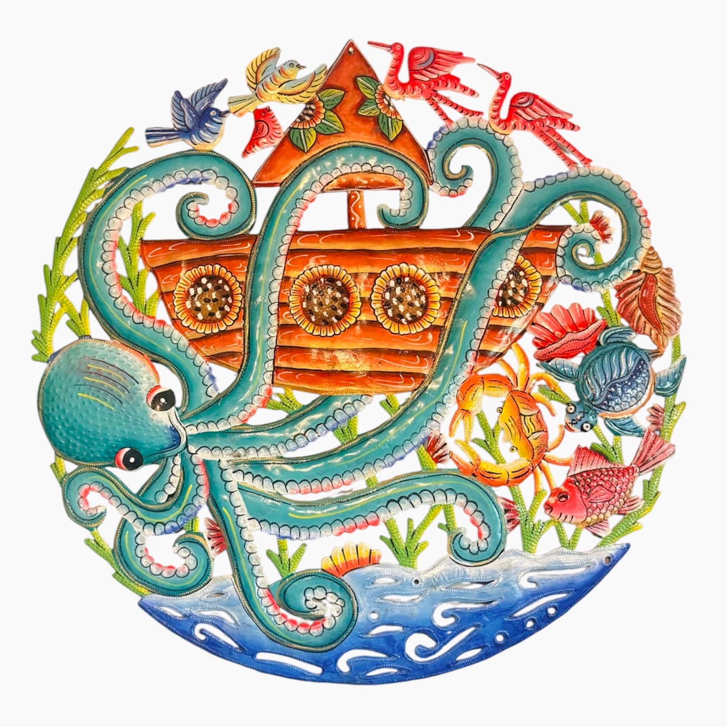 Guardian of The Sea-Handcrafted Haitian Metal Art