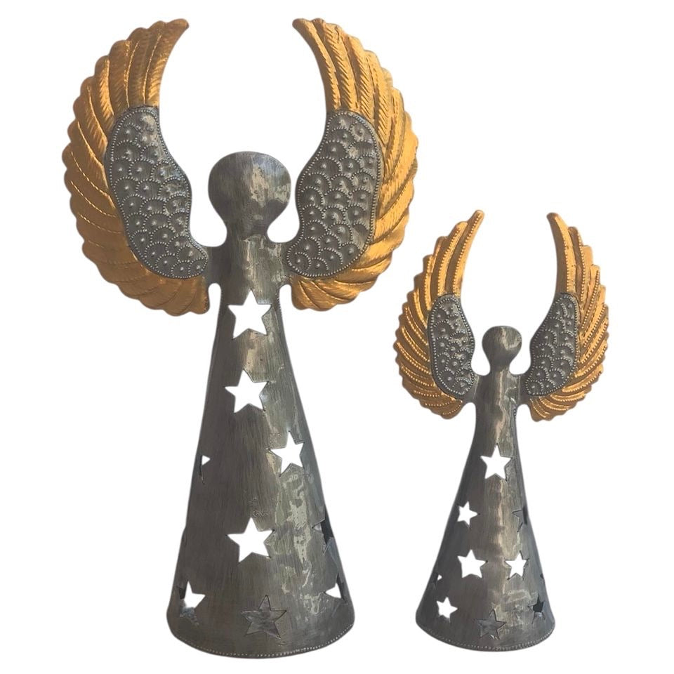 Starry Guardian Angels – Handmade Metal Art (Set of 2)