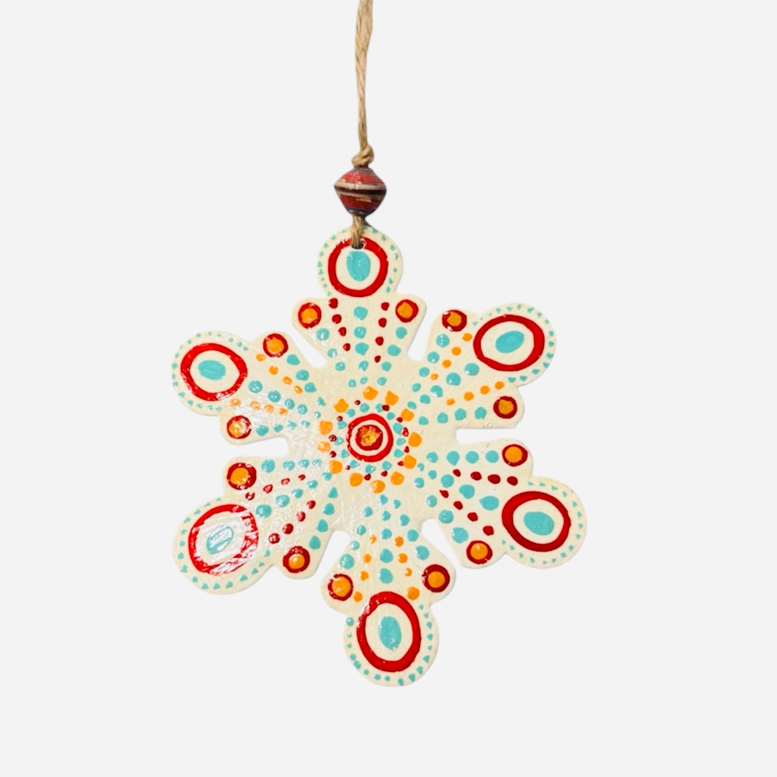 Hand-Painted Joy Snowflake