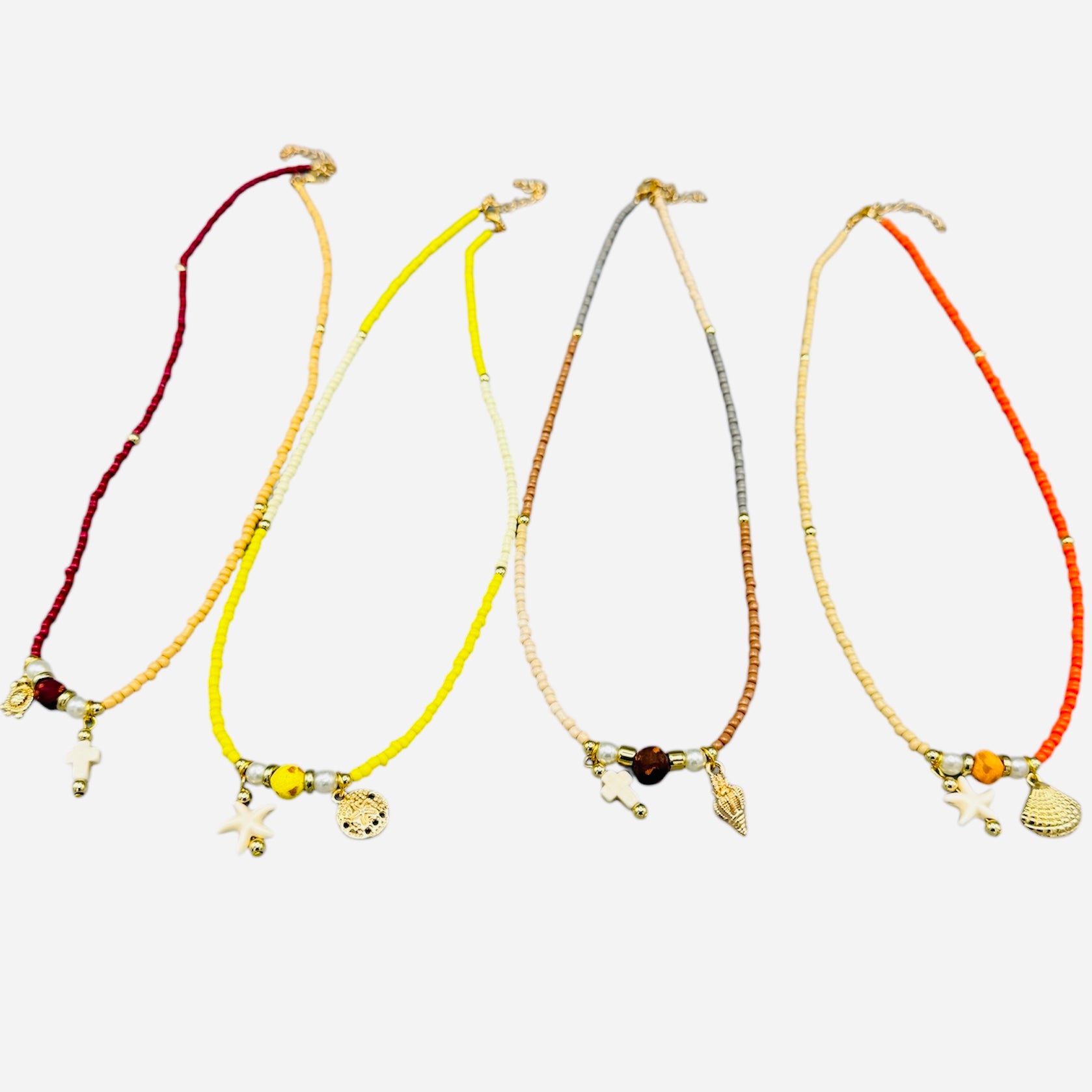 Island Glow Seed Bead Necklaces