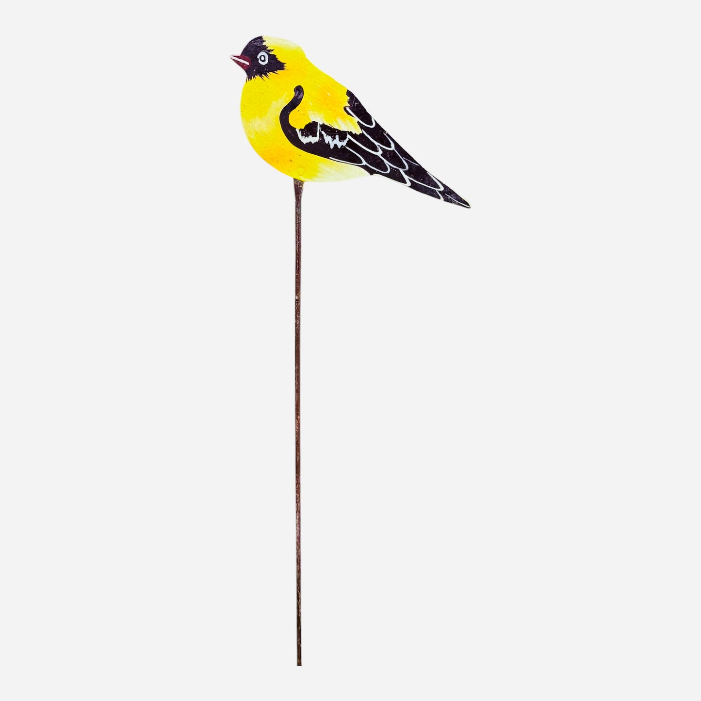 Haitian Recycled Metal Garden Stake – Birds, Lizard & Flowers
