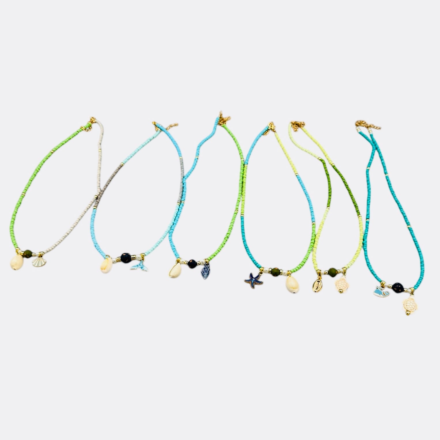 Island Glow Seed Bead Necklaces