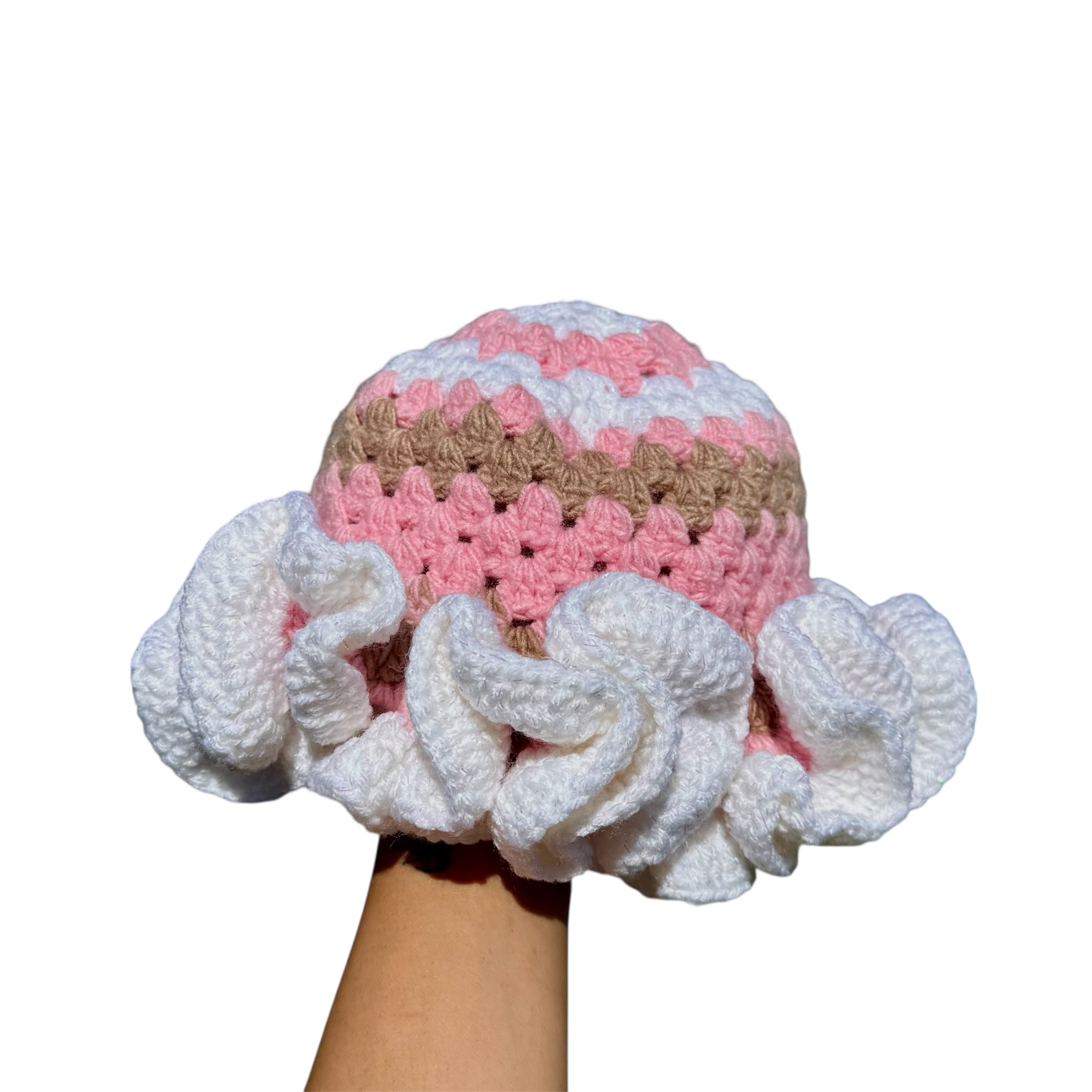 Rosy Bloom Ruffle Hat