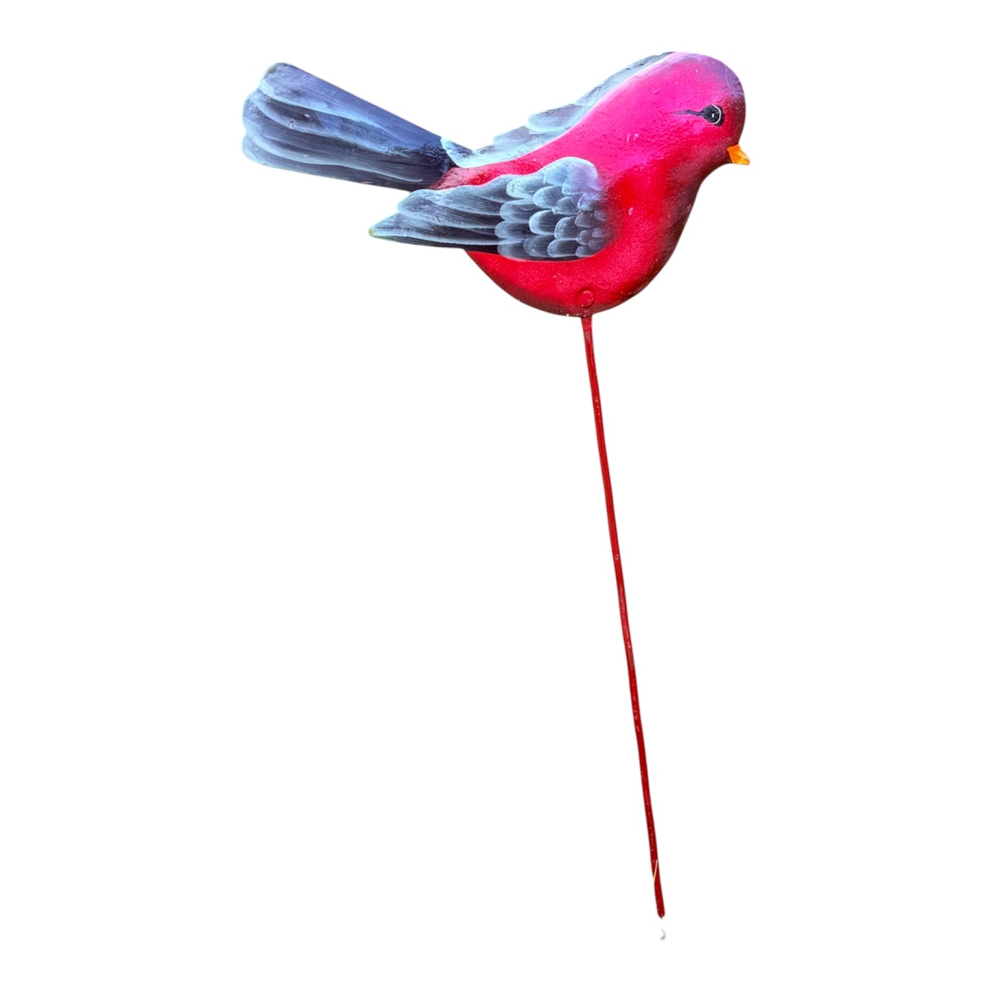 Haitian Recycled Metal Garden Stake – Birds, Lizard & Flowers