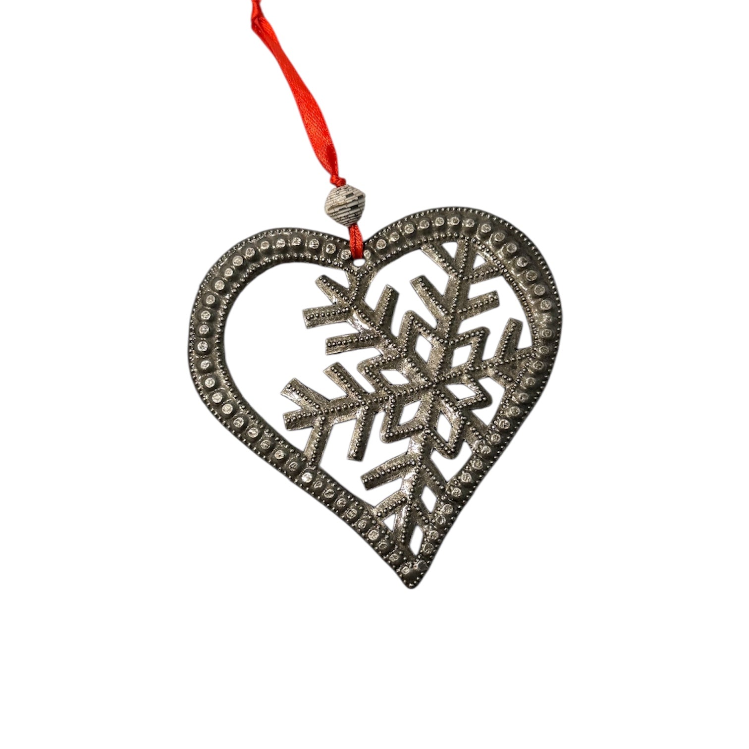 Winter Love Metal Ornament
