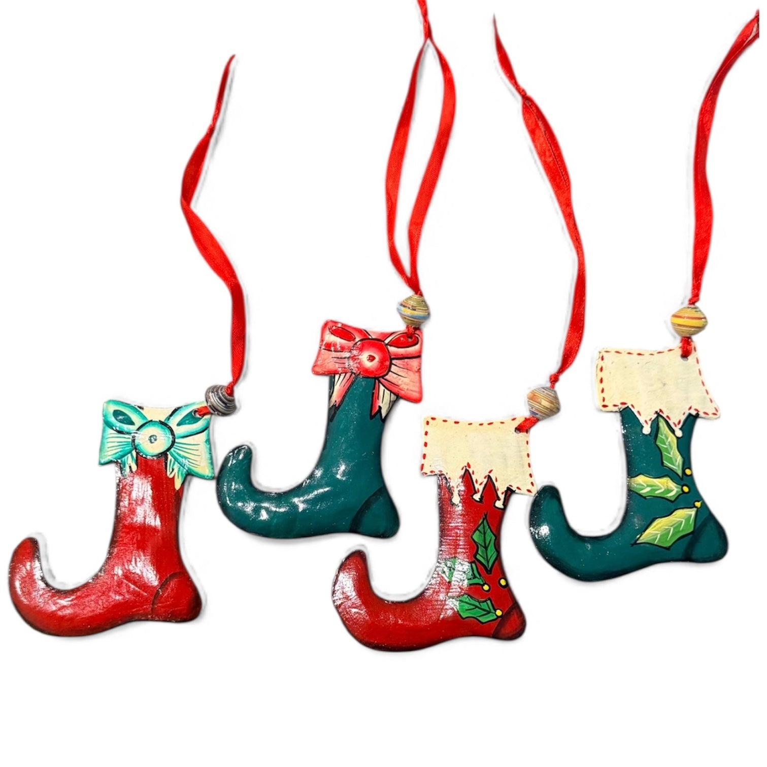 Christmas Elf Boot Ornaments