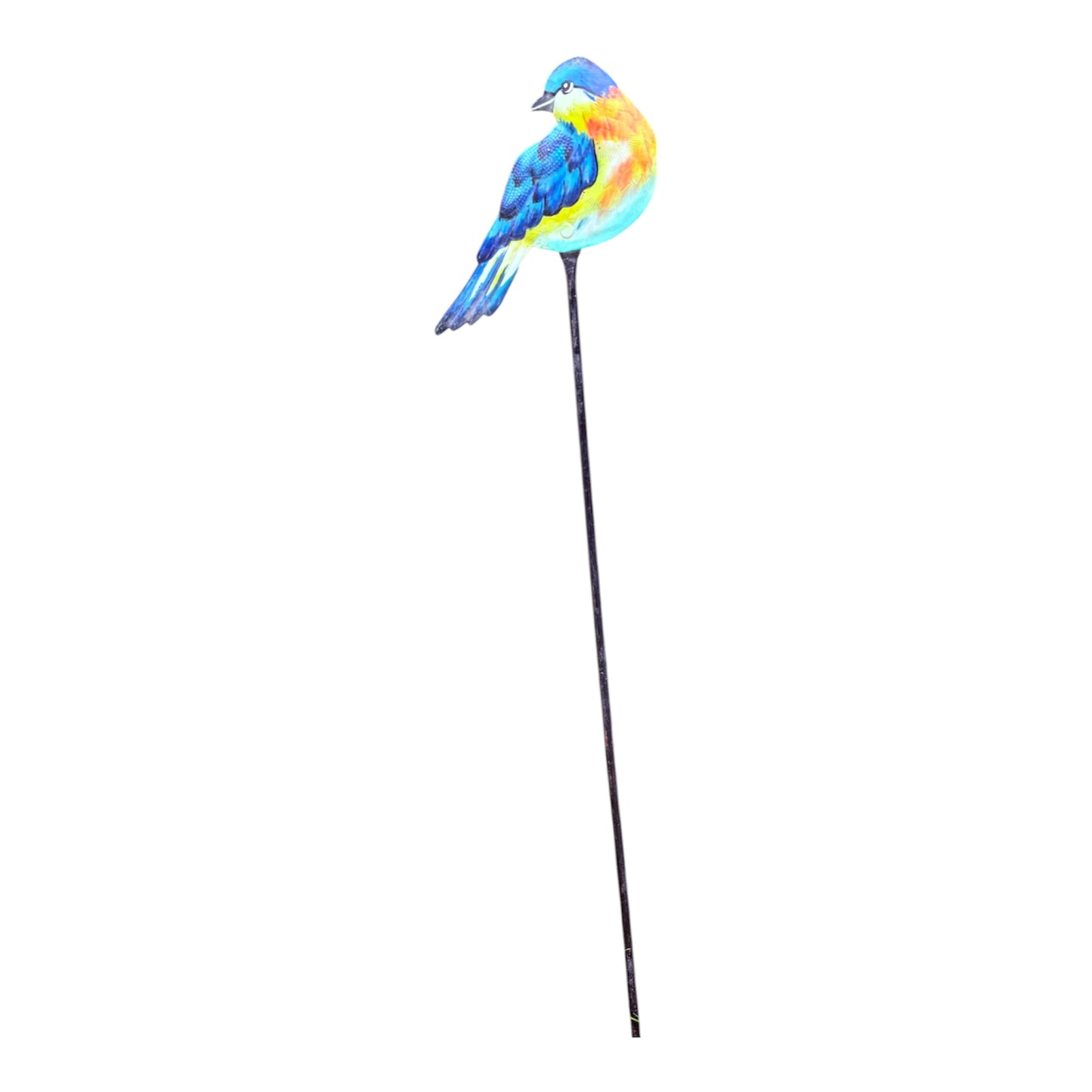 Haitian Recycled Metal Garden Stake – Birds, Lizard & Flowers