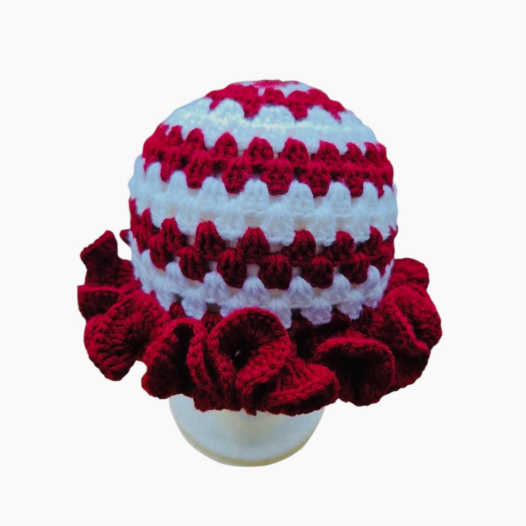 Rosy Bloom Ruffle Hat