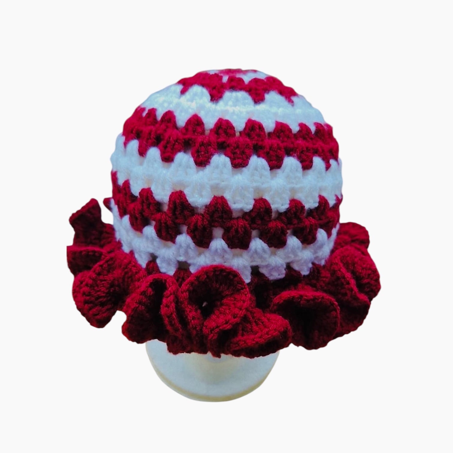Rosy Bloom Ruffle Hat