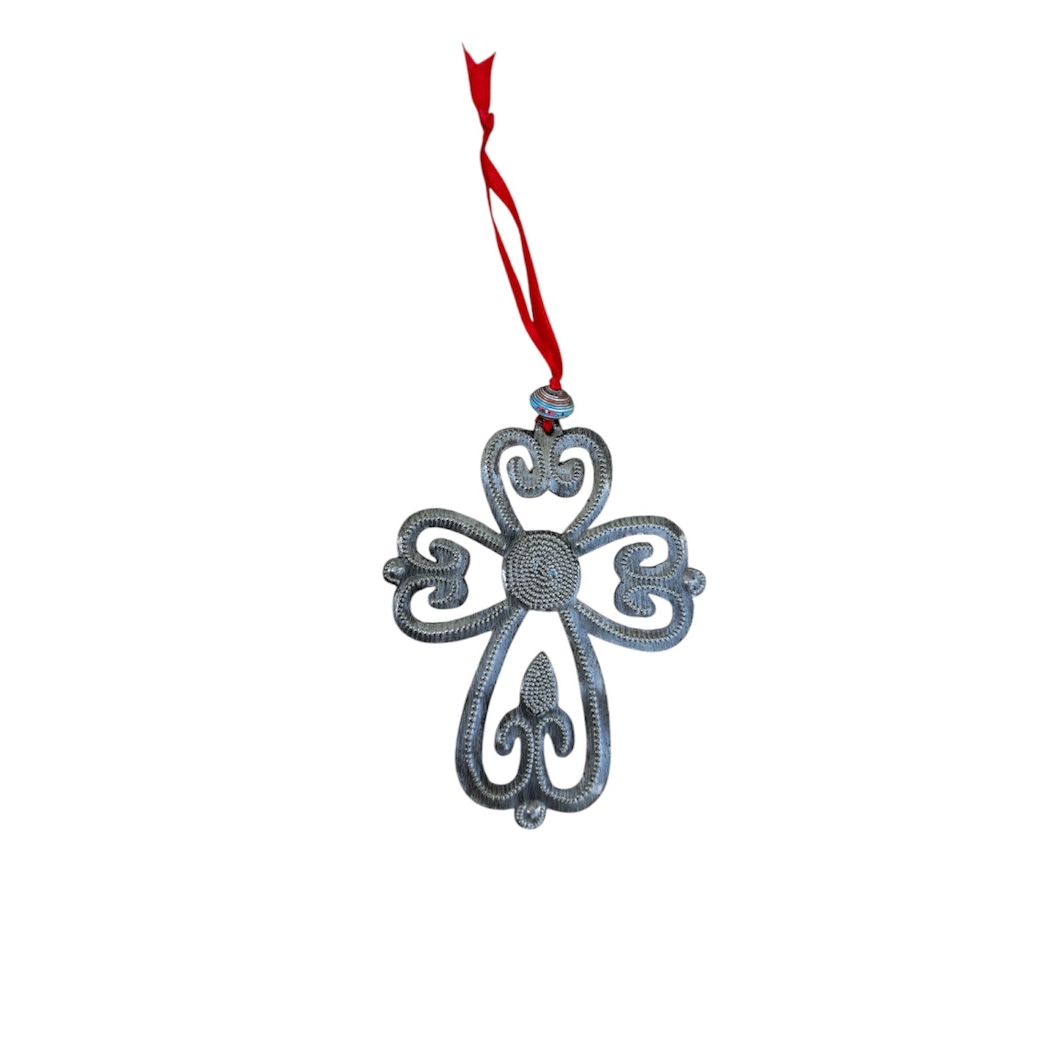 4 Heart Cross Ornament