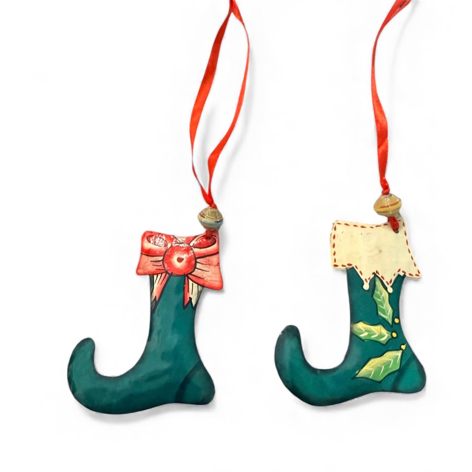 Christmas Elf Boot Ornaments