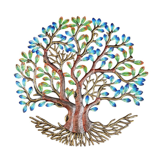 Everchanging Seasons" Tree of Life – Handcrafted Haitian Metal Wall Art