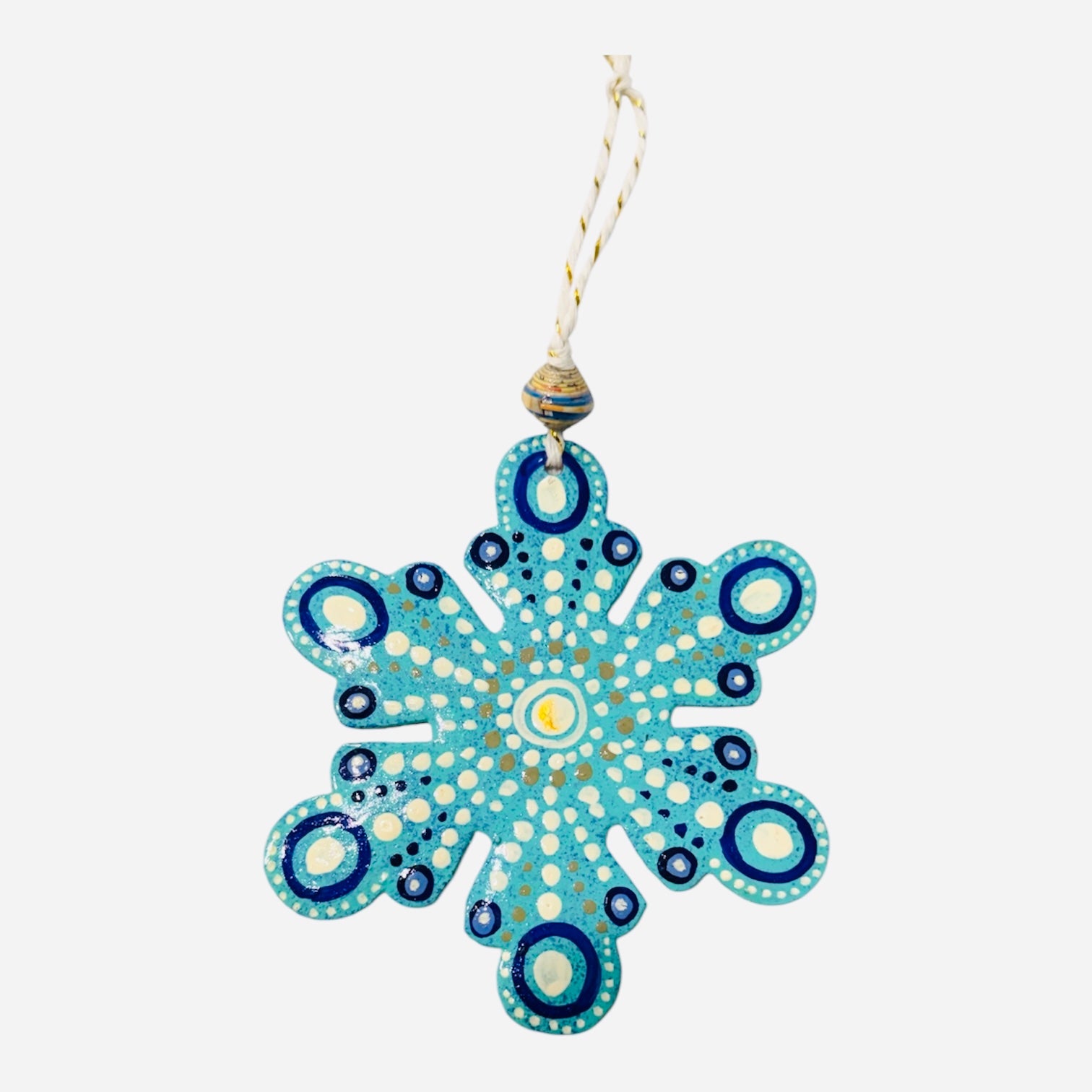 Hand-Painted Joy Snowflake