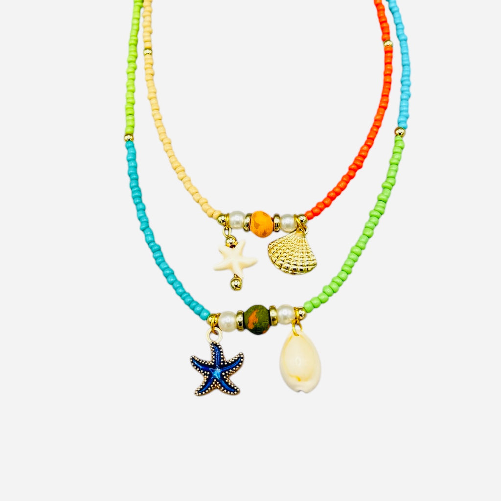Island Glow Seed Bead Necklaces