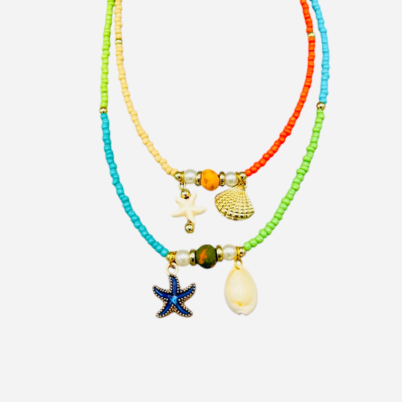 Island Glow Seed Bead Necklaces