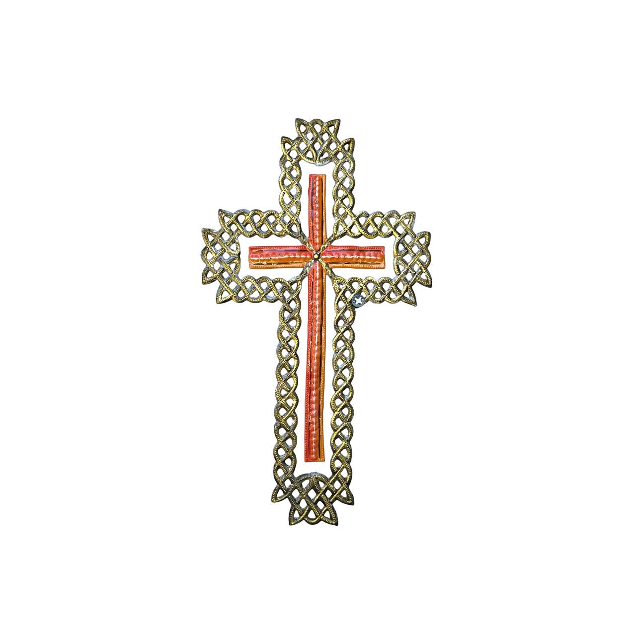 Decorative Metal Cross Art – Unique Floral & Heart Designs – Spiritual Home Decor