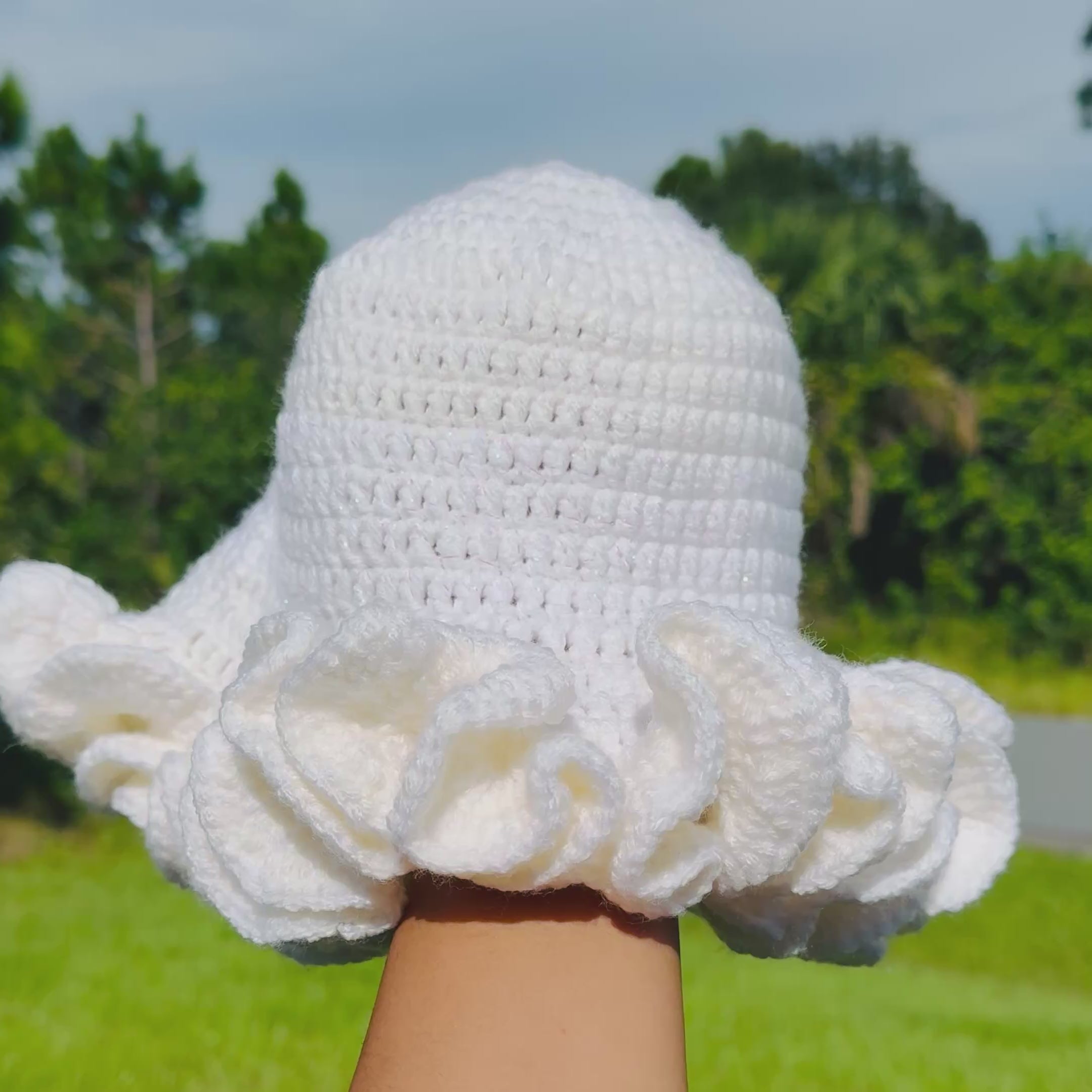 Rosy Bloom Ruffle Hat